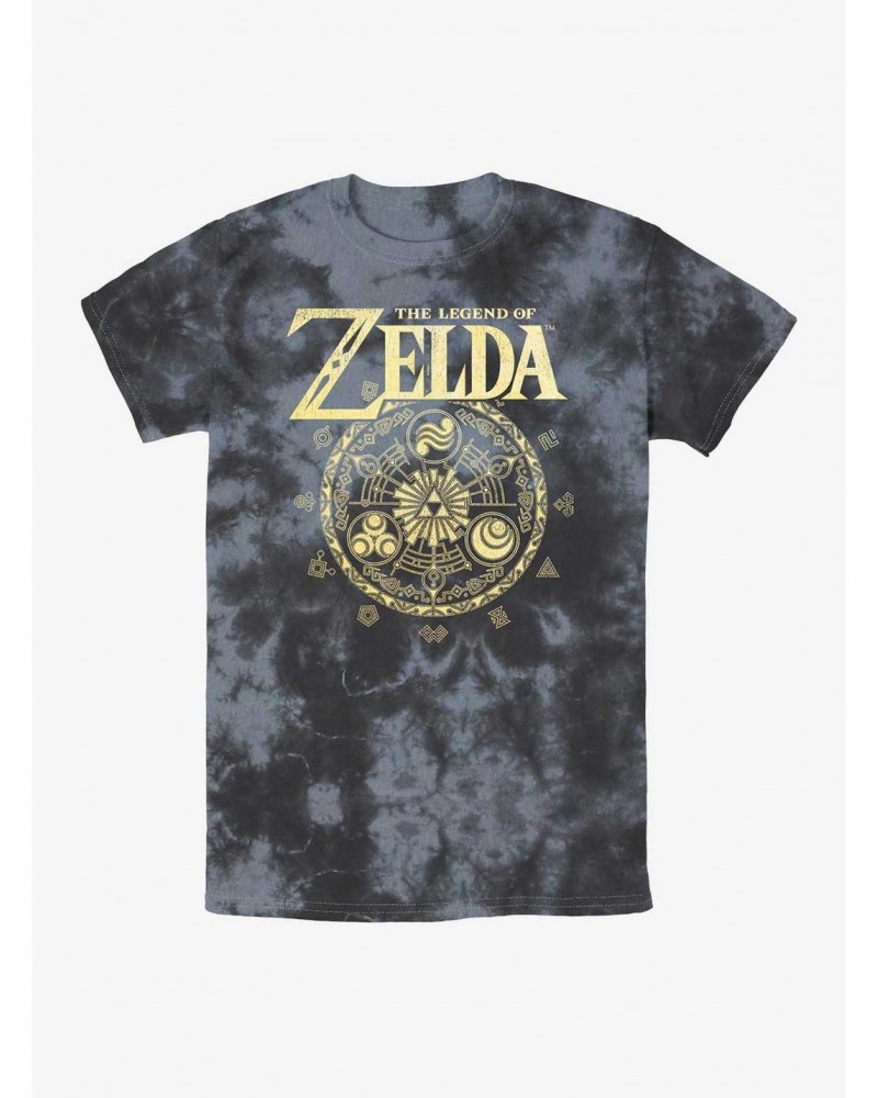 Nintendo The Legend of Zelda Golden Goddesses Crest Tie-Dye T-Shirt $6.71 T-Shirts