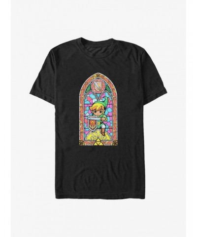 The Legend of Zelda Bright Stained Glass Link Window Big & Tall T-Shirt $6.49 T-Shirts