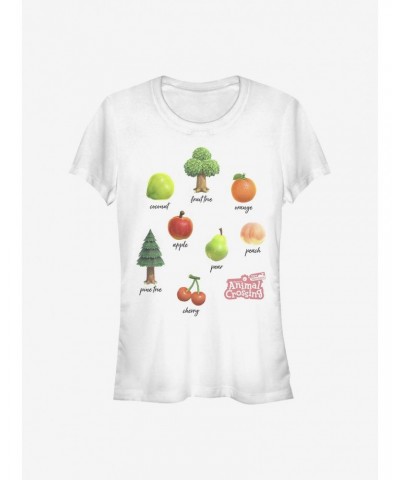 Nintendo Animal Crossing Fruits And Trees Girls T-Shirt $7.67 T-Shirts