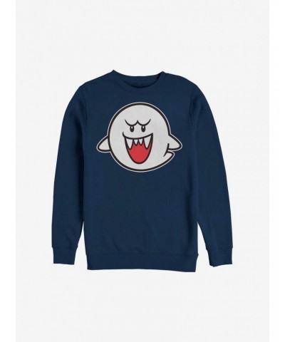 Nintendo Straight Up Boo Crew Sweatshirt $9.30 Sweatshirts