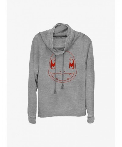 Pokemon Charmander Outline Cowl Neck Long-Sleeve Top $11.31 Tops