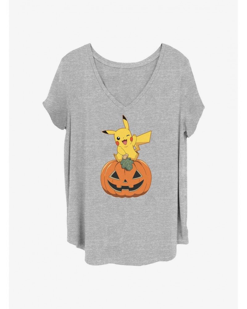 Pokemon Pikachu Pumpkin Girls T-Shirt Plus Size $9.91 T-Shirts