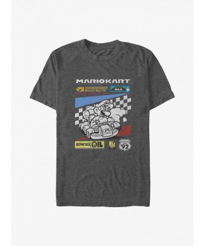 Mario Kart Checkers Big & Tall T-Shirt $10.47 T-Shirts