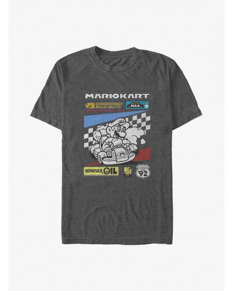 Mario Kart Checkers Big & Tall T-Shirt $10.47 T-Shirts