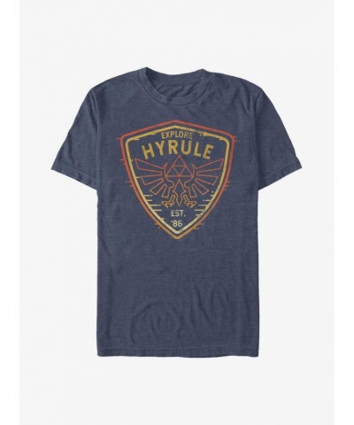 The Legend of Zelda Explore Hyrule Badge T-Shirt $5.69 T-Shirts