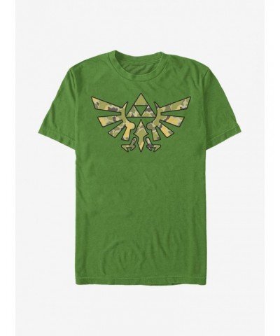 The Legend Of Zelda Camo Crest T-Shirt $5.35 T-Shirts