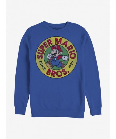 Super Mario Side Run Mario Crew Sweatshirt $12.40 Sweatshirts