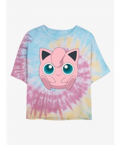 Pokemon Jigglypuff Tie Dye Crop Girls T-Shirt $7.72 T-Shirts