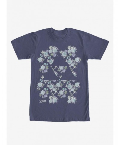 Nintendo Legend of Zelda Floral Triforce T-Shirt $5.19 T-Shirts