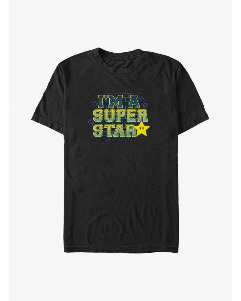 Mario I'm A Super Star Big & Tall T-Shirt $9.63 T-Shirts