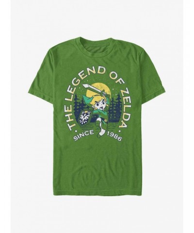 The Legend of Zelda Outdoor Link Crest T-Shirt $6.86 T-Shirts