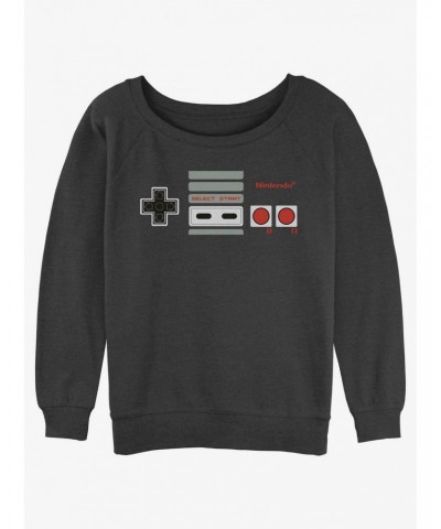 Nintendo Classic Controller Girls Slouchy Sweatshirt $11.37 Sweatshirts