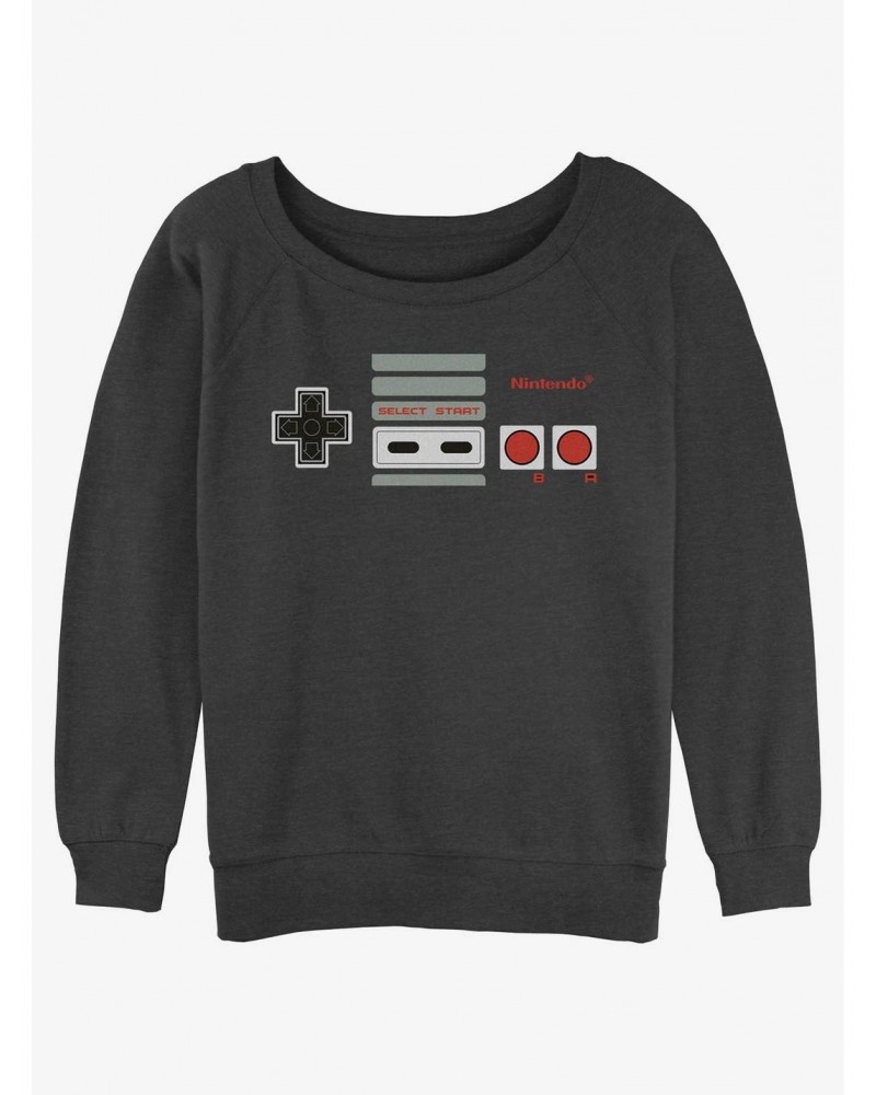 Nintendo Classic Controller Girls Slouchy Sweatshirt $11.37 Sweatshirts