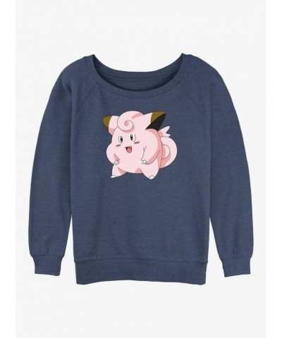 Pokemon Clefairy Pose Girls Slouchy Sweatshirt $9.30 Sweatshirts