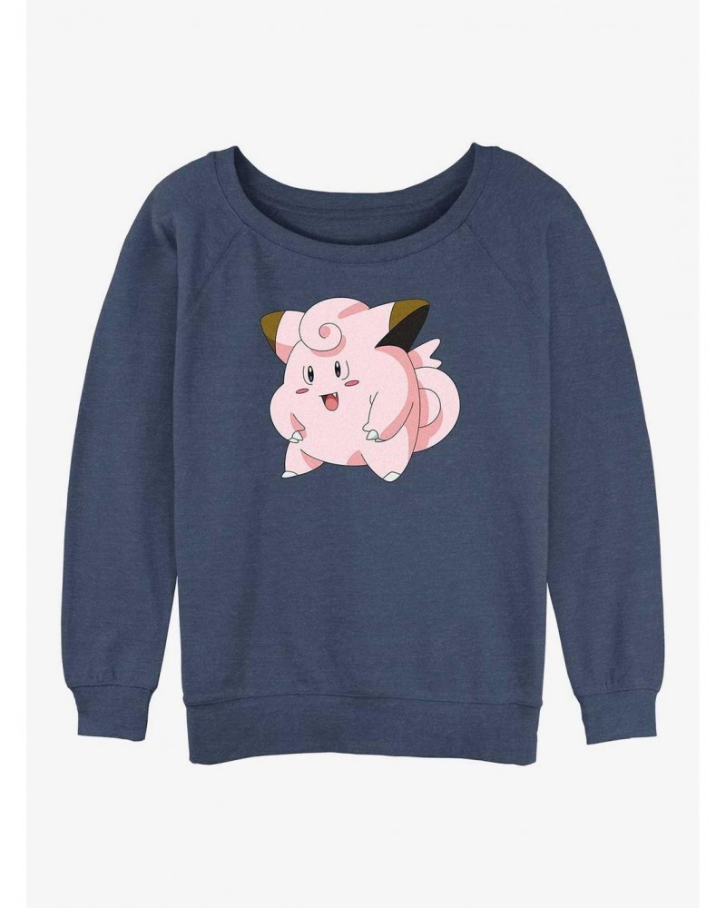 Pokemon Clefairy Pose Girls Slouchy Sweatshirt $9.30 Sweatshirts