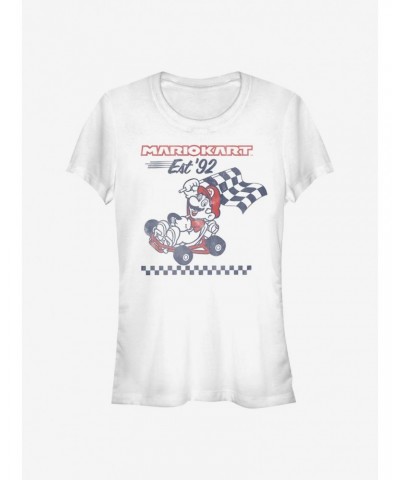 Super Mario Retro Racing Girls T-Shirt $8.02 T-Shirts