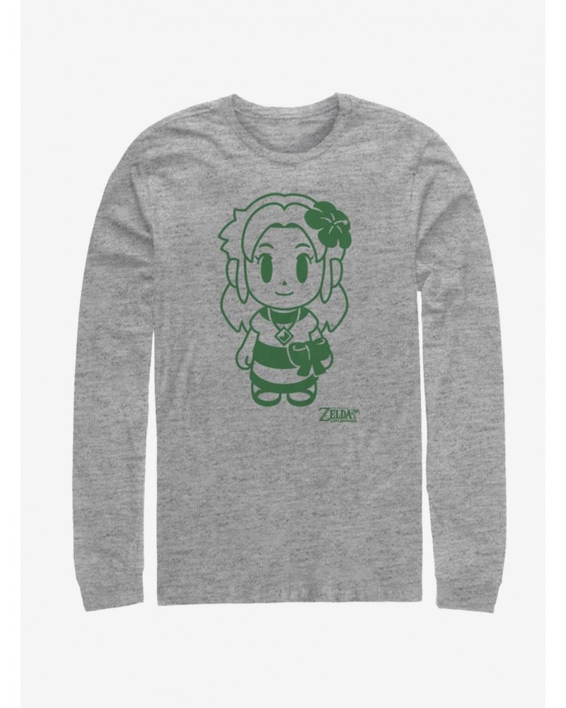 Nintendo The Legend of Zelda: Link's Awakening Marin Avatar Outline Long-Sleeve T-Shirt $8.06 T-Shirts