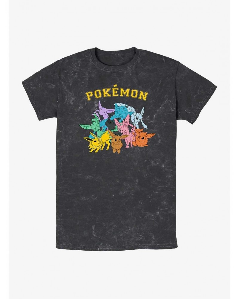 Pokemon Gotta Catch Eeveelutions Mineral Wash T-Shirt $6.53 T-Shirts