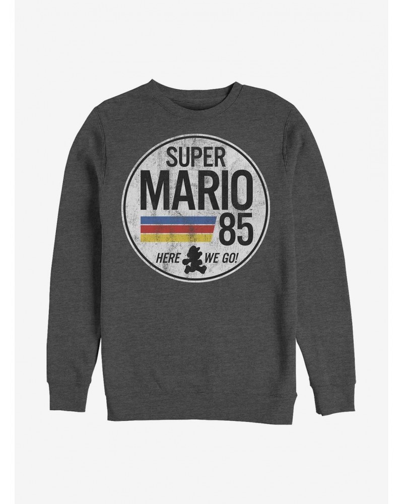 Nintendo Mario Here We Go Crew SHere Weatshirt $8.27 Sweatshirts