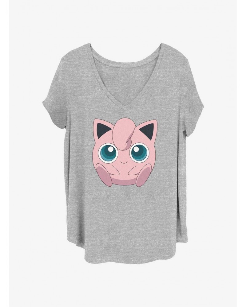 Pokemon Jigglypuff Face Girls T-Shirt Plus Size $6.88 T-Shirts