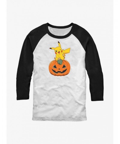 Pokemon Pikachu Pumpkin Raglan T-Shirt $10.12 T-Shirts