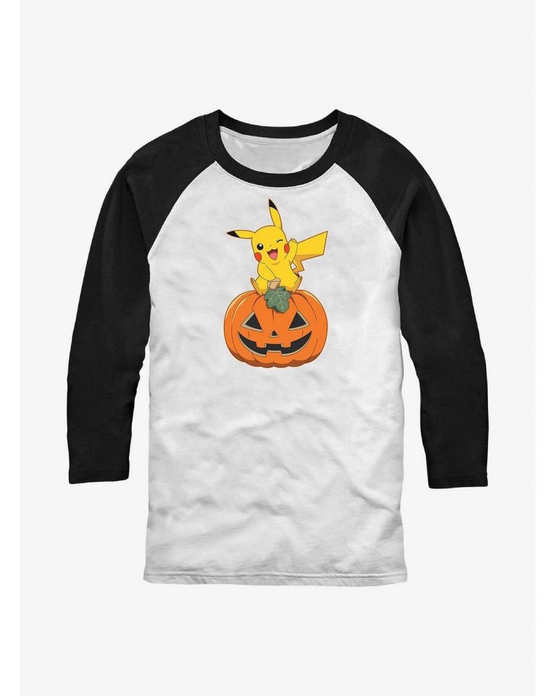 Pokemon Pikachu Pumpkin Raglan T-Shirt $10.12 T-Shirts