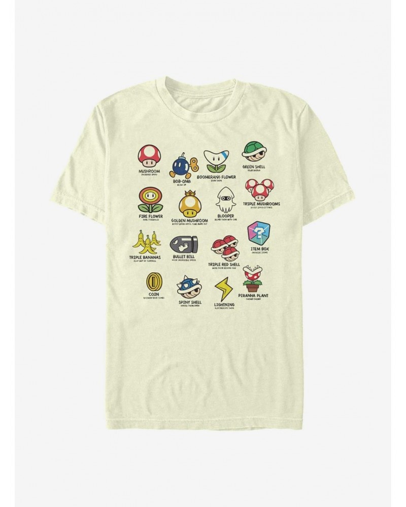 Super Mario Kart Objects T-Shirt $6.86 T-Shirts