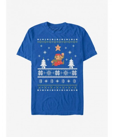 Nintendo Mario Ugly Holiday Star T-Shirt $7.53 T-Shirts