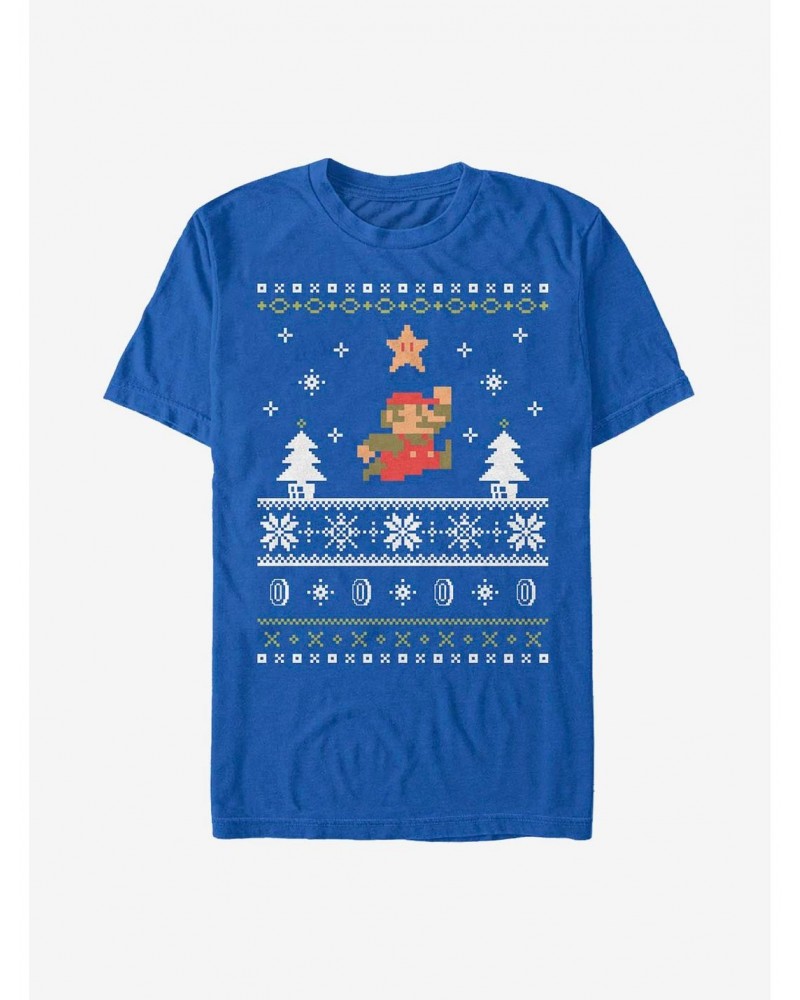 Nintendo Mario Ugly Holiday Star T-Shirt $7.53 T-Shirts