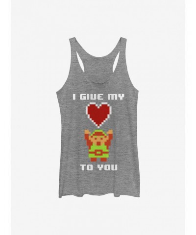 The Legend Of Zelda Give My Heart Pixel Heart Girls Tank $7.43 Tanks