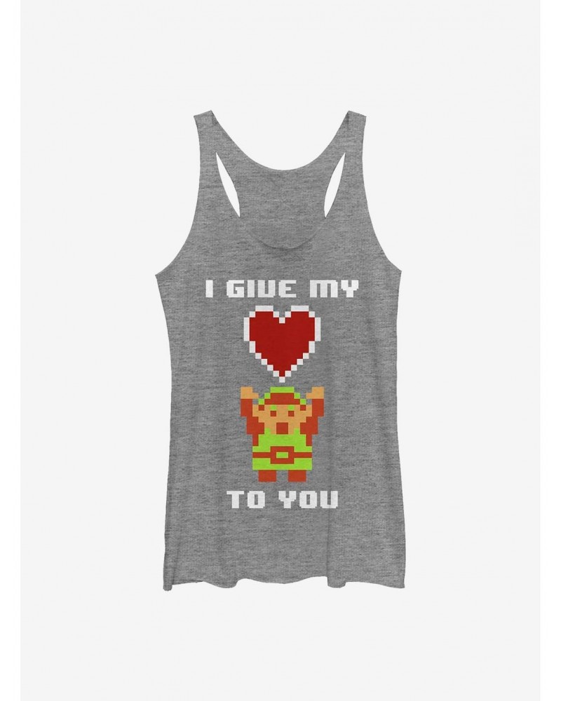 The Legend Of Zelda Give My Heart Pixel Heart Girls Tank $7.43 Tanks