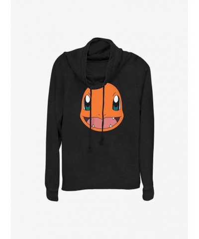 Pokemon Charmander Face Cowl Neck Long-Sleeve Top $12.57 Tops