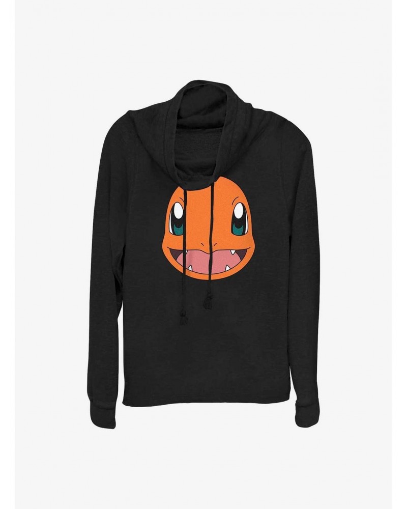 Pokemon Charmander Face Cowl Neck Long-Sleeve Top $12.57 Tops