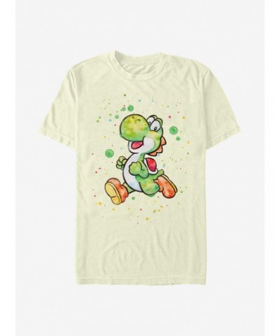 Super Mario Watercolor Yoshi T-Shirt $6.36 T-Shirts