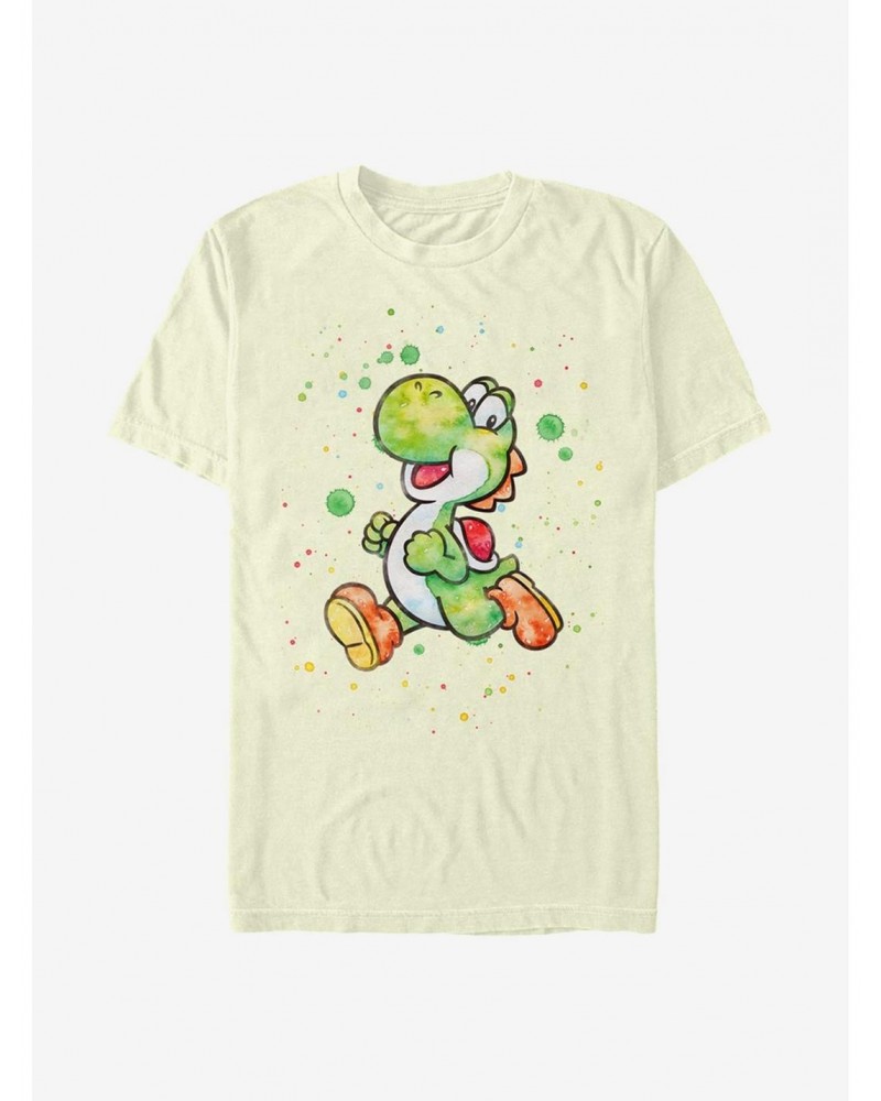 Super Mario Watercolor Yoshi T-Shirt $6.36 T-Shirts