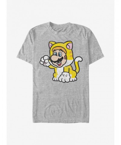 Super Mario Cat Mario Solo T-Shirt $5.35 T-Shirts