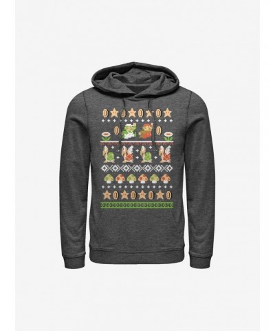 Super Mario Nordic Pattern Holiday Hoodie $13.20 Hoodies