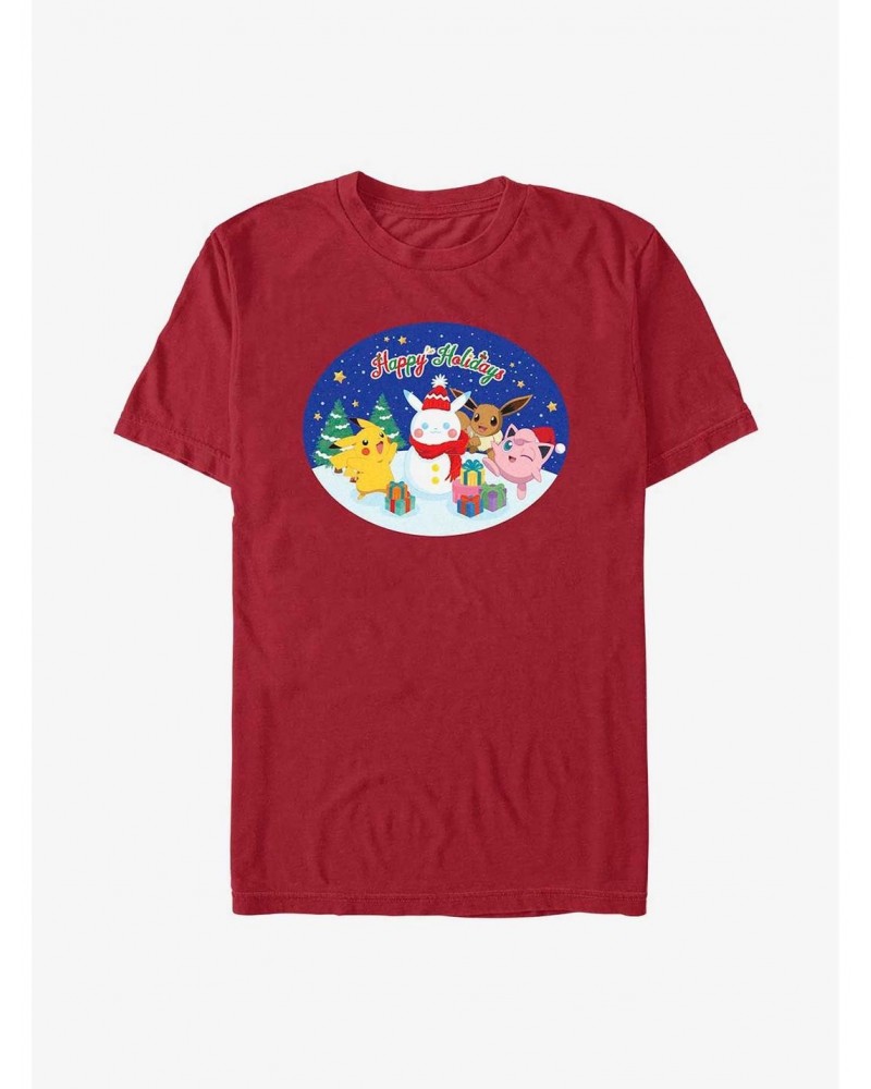 Pokemon Happy Holidays Snowman T-Shirt $6.86 T-Shirts