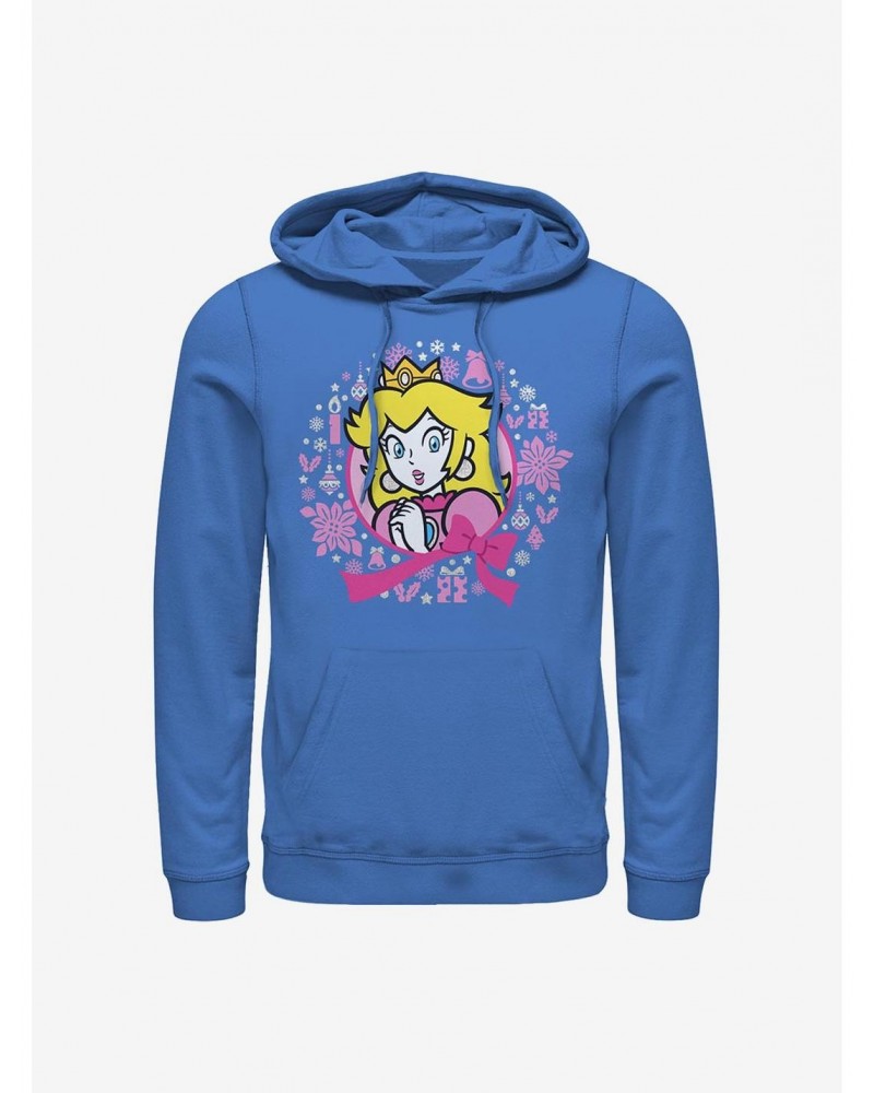 Nintendo Mario Peach Holiday Wreath Hoodie $14.14 Hoodies