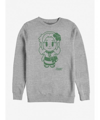 Nintendo The Legend of Zelda: Link's Awakening Marin Avatar Outline Sweatshirt $8.01 Sweatshirts