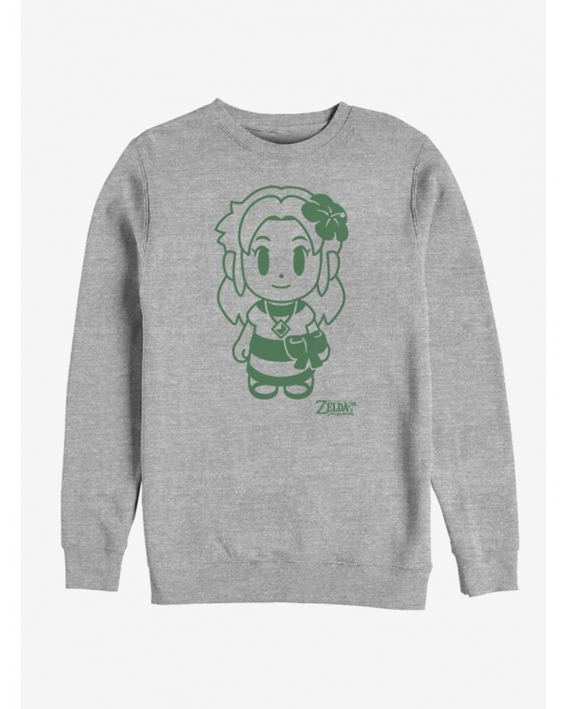 Nintendo The Legend of Zelda: Link's Awakening Marin Avatar Outline Sweatshirt $8.01 Sweatshirts