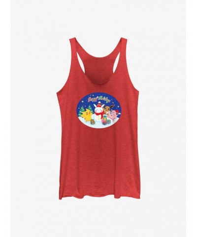 Pokemon Happy Holidays Snowman Girls Tank $6.16 Tanks