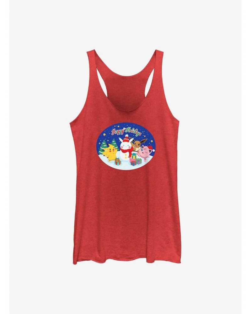 Pokemon Happy Holidays Snowman Girls Tank $6.16 Tanks