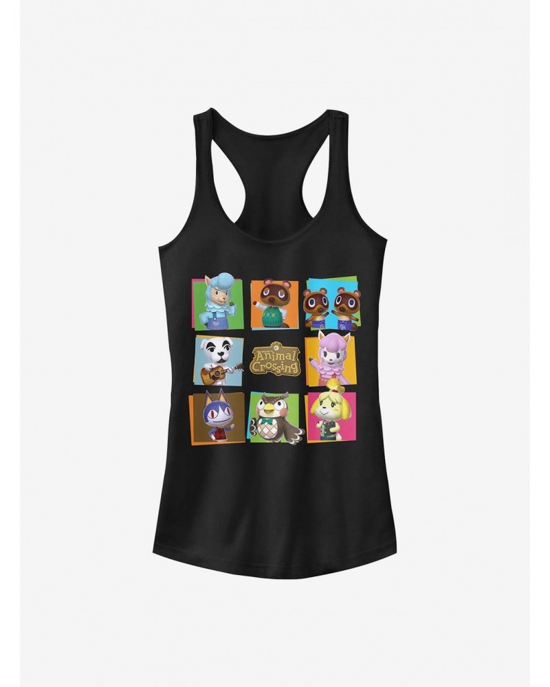 Nintendo Animal Crossing 8 Character Paste Up Girls Tank $6.62 Tanks