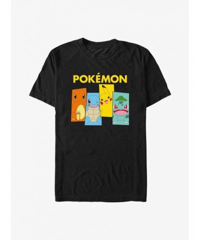 Pokemon Starter Pack Charmander, Squirtle, Pikachu, and Bulbasaur T-Shirt $5.35 T-Shirts