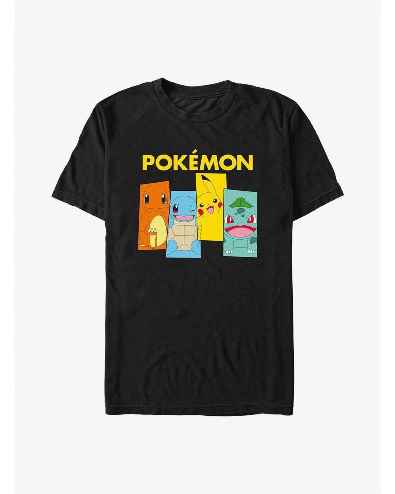 Pokemon Starter Pack Charmander, Squirtle, Pikachu, and Bulbasaur T-Shirt $5.35 T-Shirts