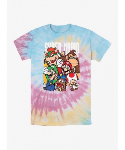 Nintendo Super Group Tie Dye T-Shirt $9.07 T-Shirts