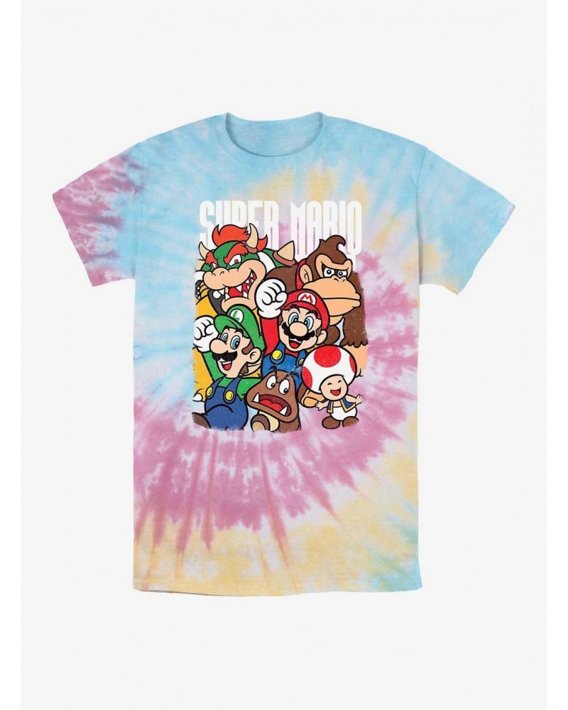 Nintendo Super Group Tie Dye T-Shirt $9.07 T-Shirts