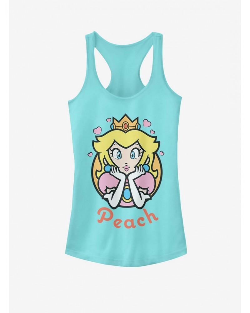 Marvel Nintendo Peach Hearts Girls Tank $6.80 Tanks