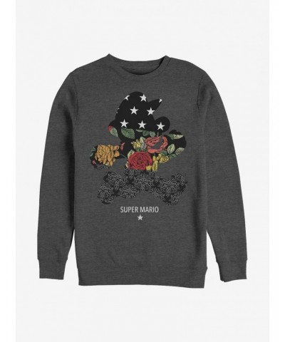 Nintendo Mario Dark Cut Crew Sweatshirt $10.33 Sweatshirts